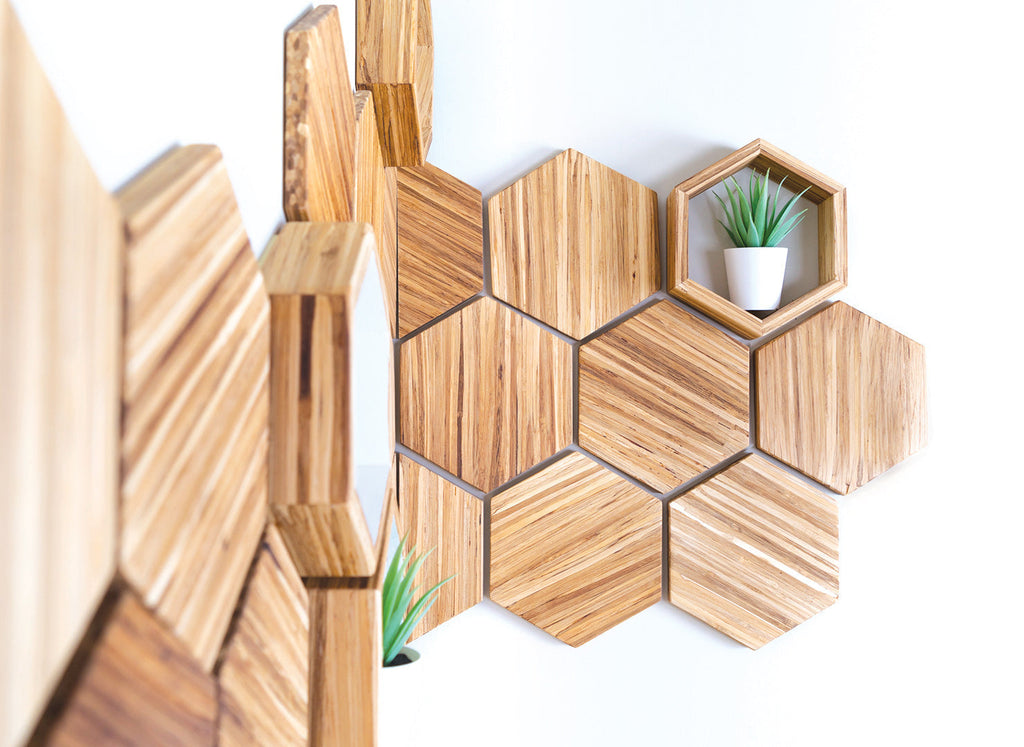 Eco-Friendly Wall Decor Hexagon Shelf