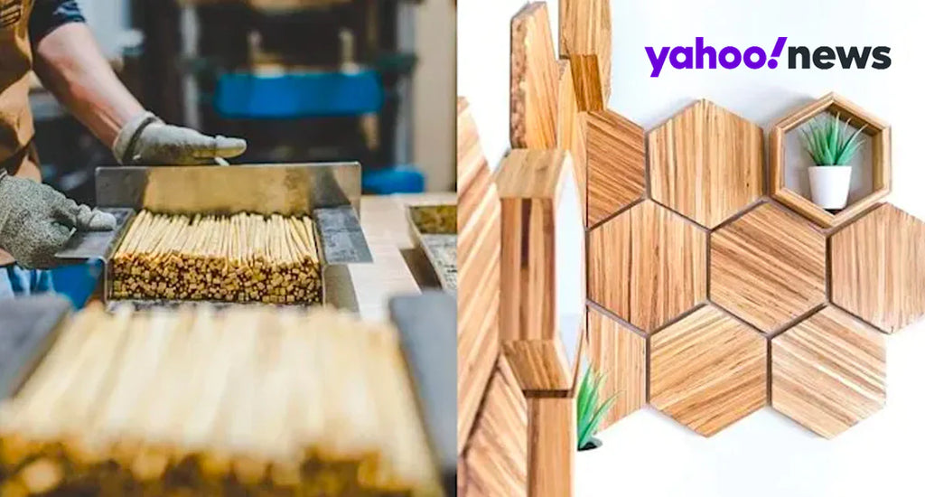 As seen on Yahoo News: Canadian startup is transforming millions of used, discarded chopsticks into home decor and furniture